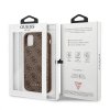 Guess GUHCN61G4GFBR iPhone 11 / Xr 6,1brązowy/brown hard case 4G Metal Gold Logo
